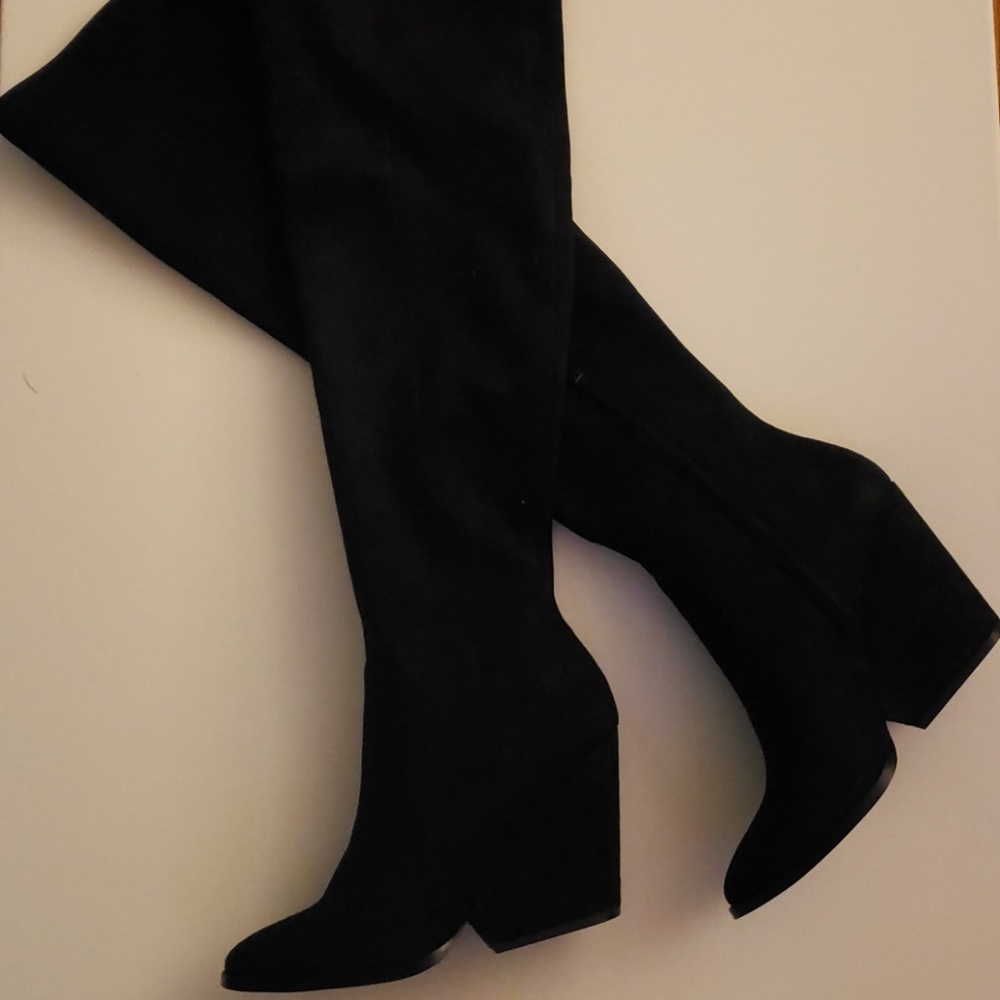 Calvin Klein suede over the knee boots